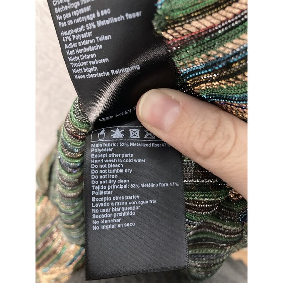 BA&SH Dress Womens size 4 XS Star Vert Lurex Wrap Metallic Holiday - Picture 6 of 7